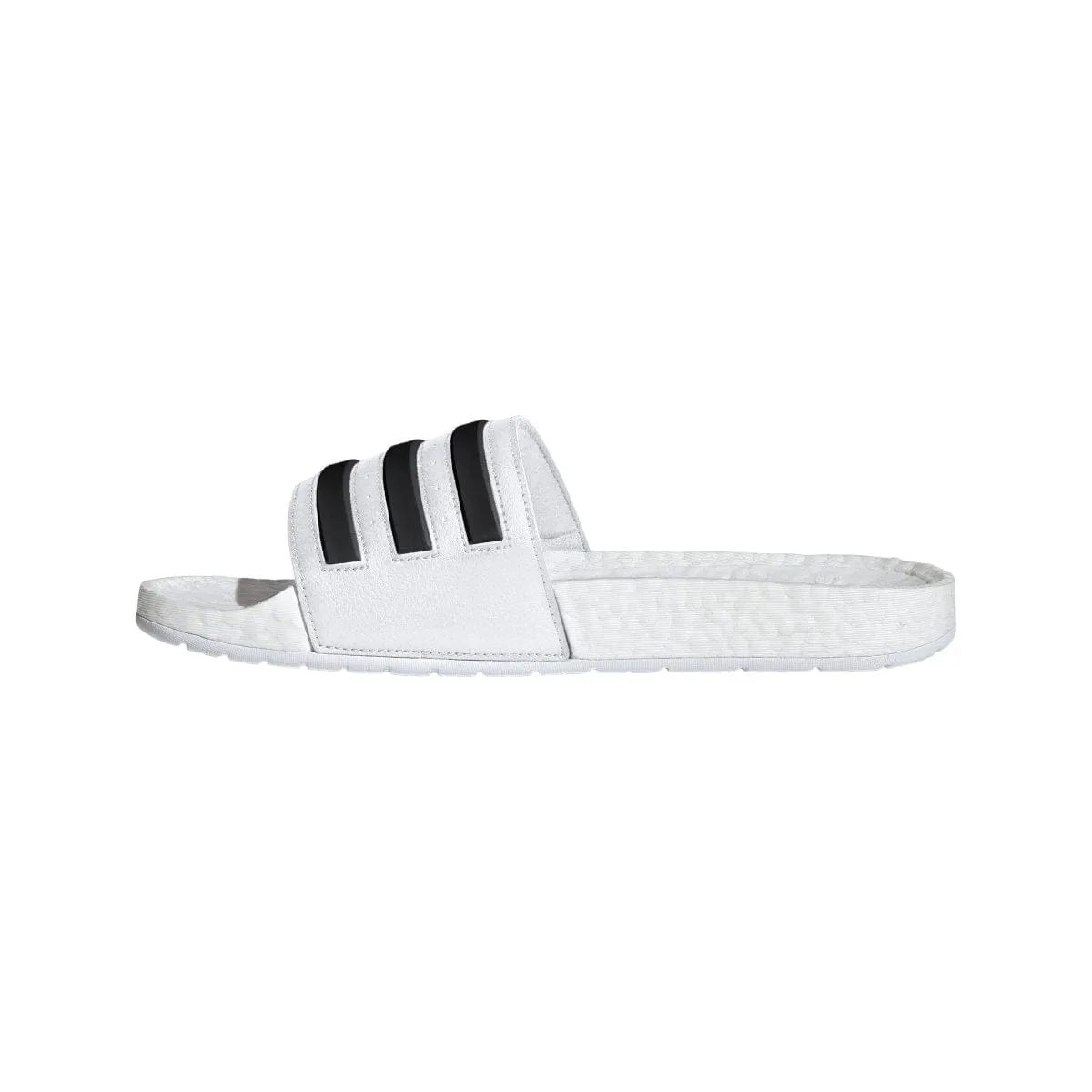 ADIDAS MEN'S ADILETTE BOOST WHITE SLIDES