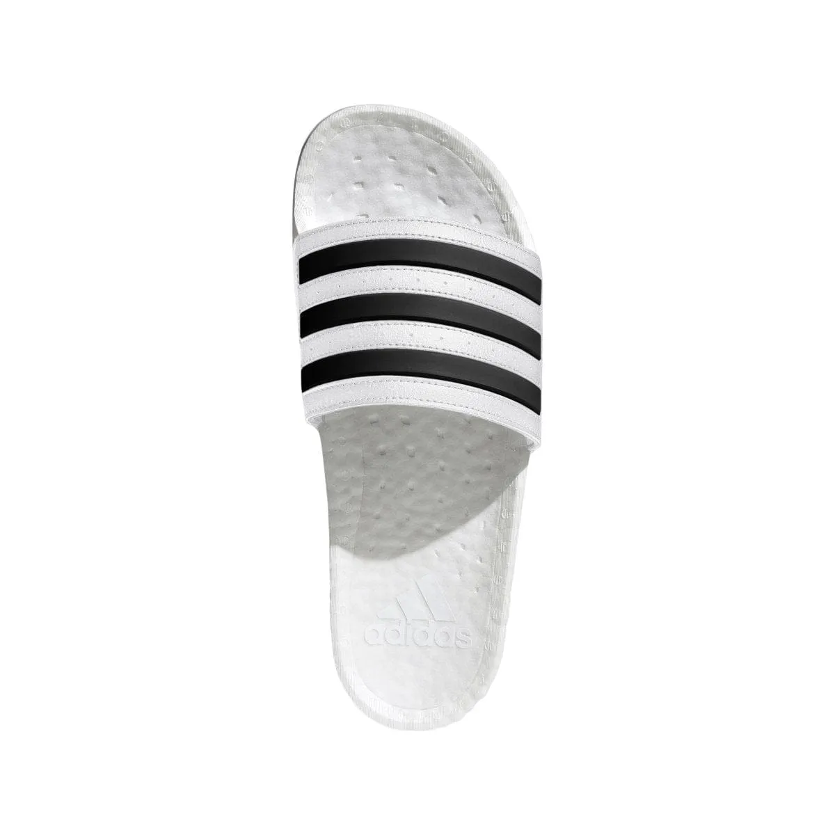 ADIDAS MEN'S ADILETTE BOOST WHITE SLIDES