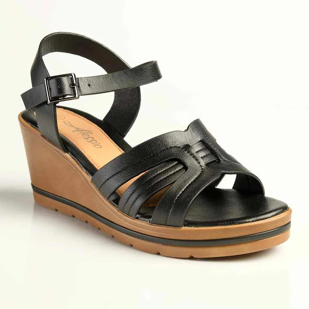 Alessio Fashion Comfort Sandals - Black