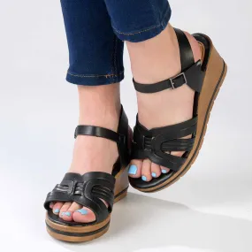 Alessio Fashion Comfort Sandals - Black