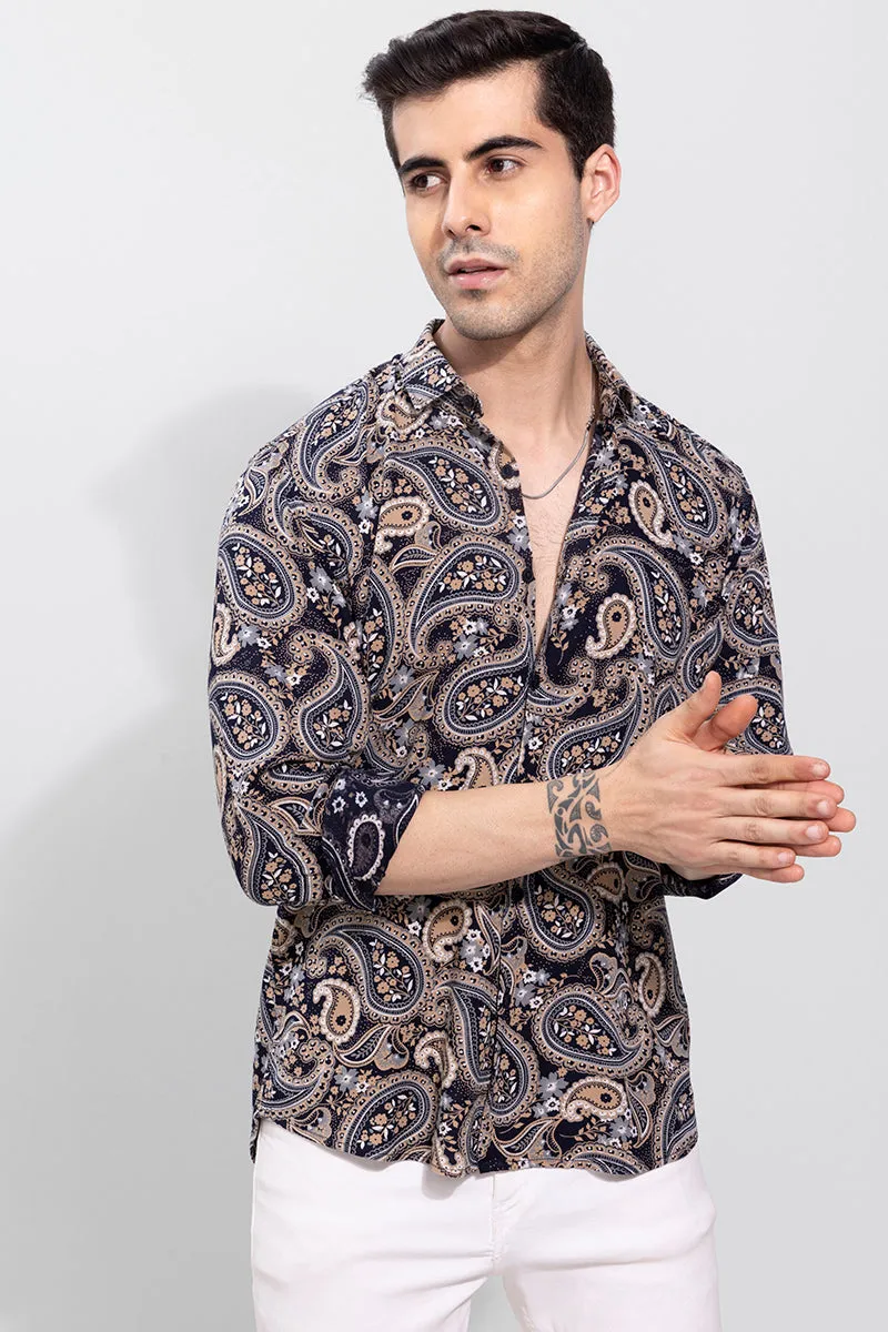 Allover Paisley Beige Shirt