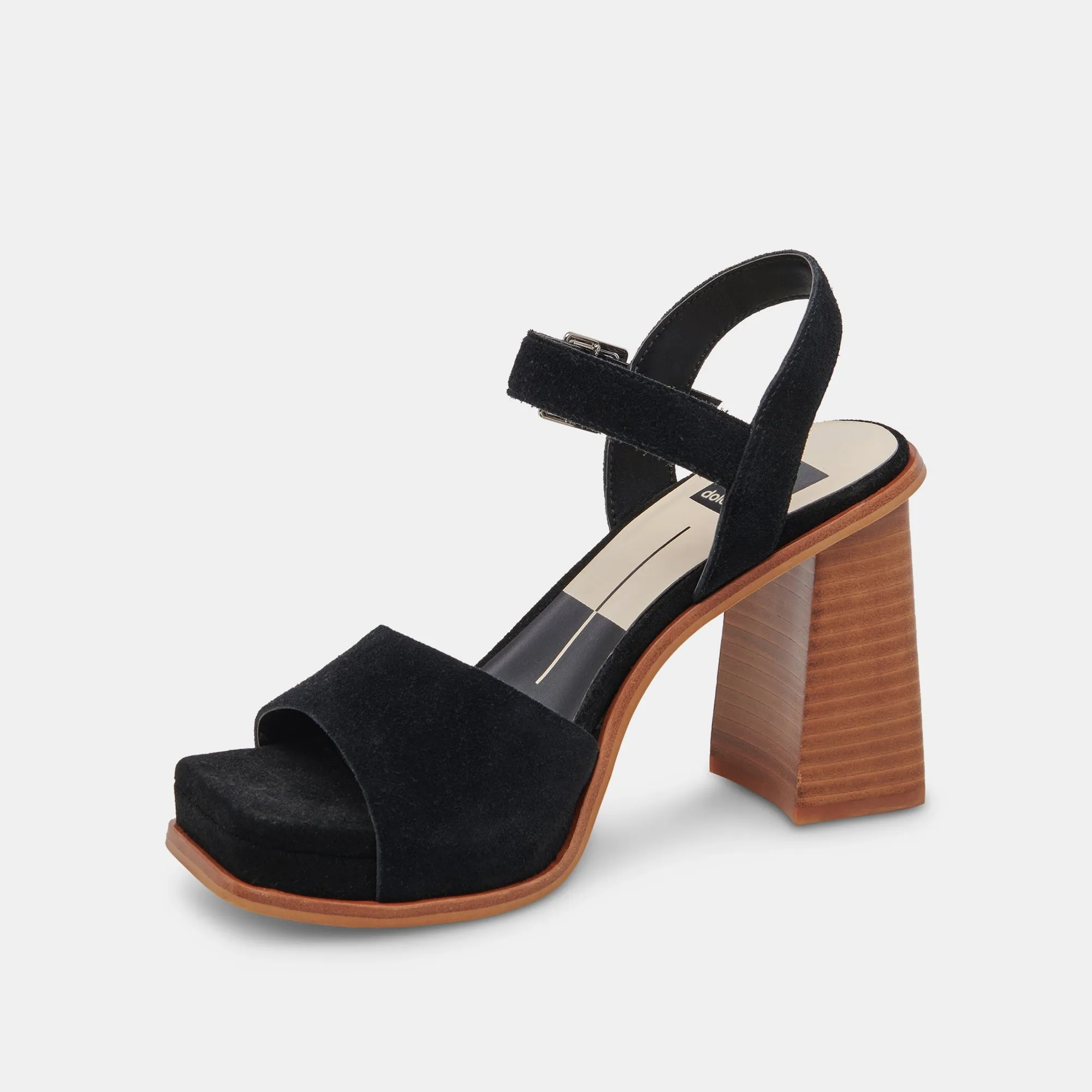 AUBREY HEELS BLACK SUEDE - re:vita