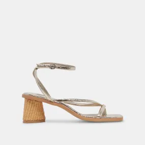 BANITA SANDALS LIGHT GOLD CRACKLED STELLA