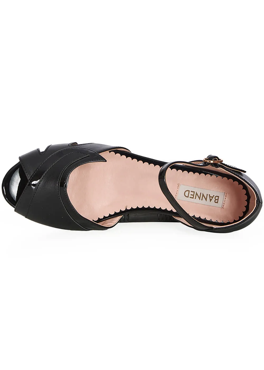 Banned Glamorous Gliders 50's Sandals Black