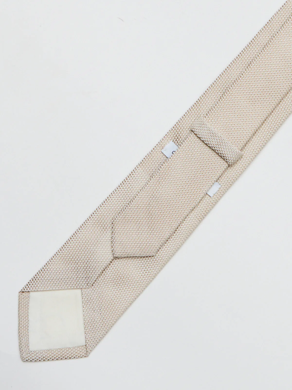 Beige & White Grenadine Tie