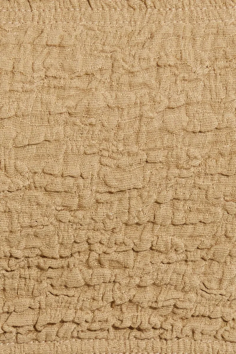 Beige Bandeau Top Textured