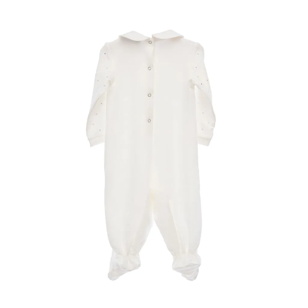 Beige Crystallized Onesie