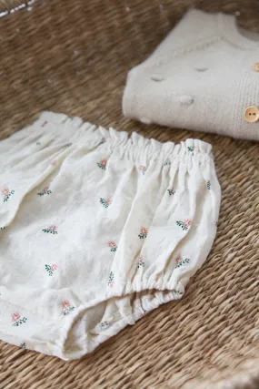 Beige Ditsy Floral Bloomers