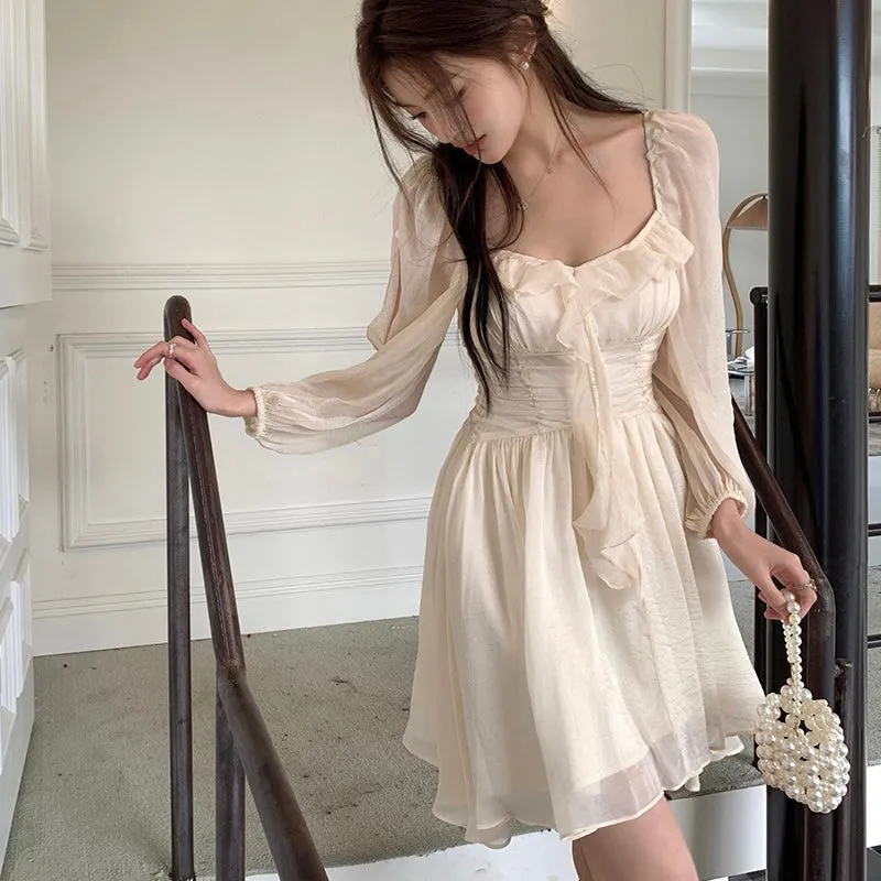 Beige Flowy Dress