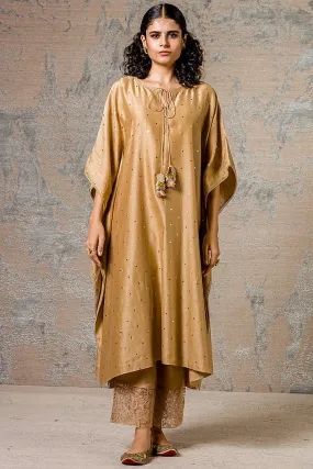 Beige Kaftan Kurta Set