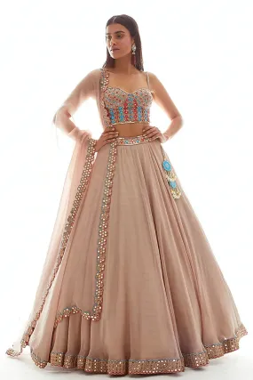 Beige Lehenga Set