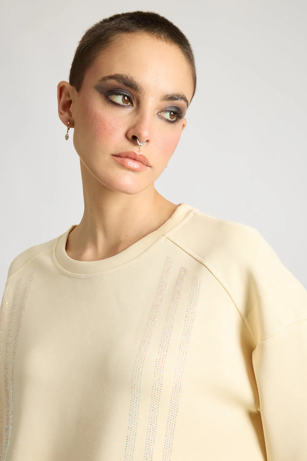 Beige Long Sleeve Sweatshirt