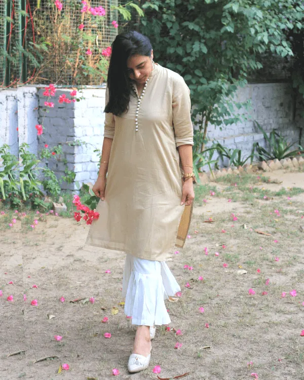 Beige Pearl Kurta