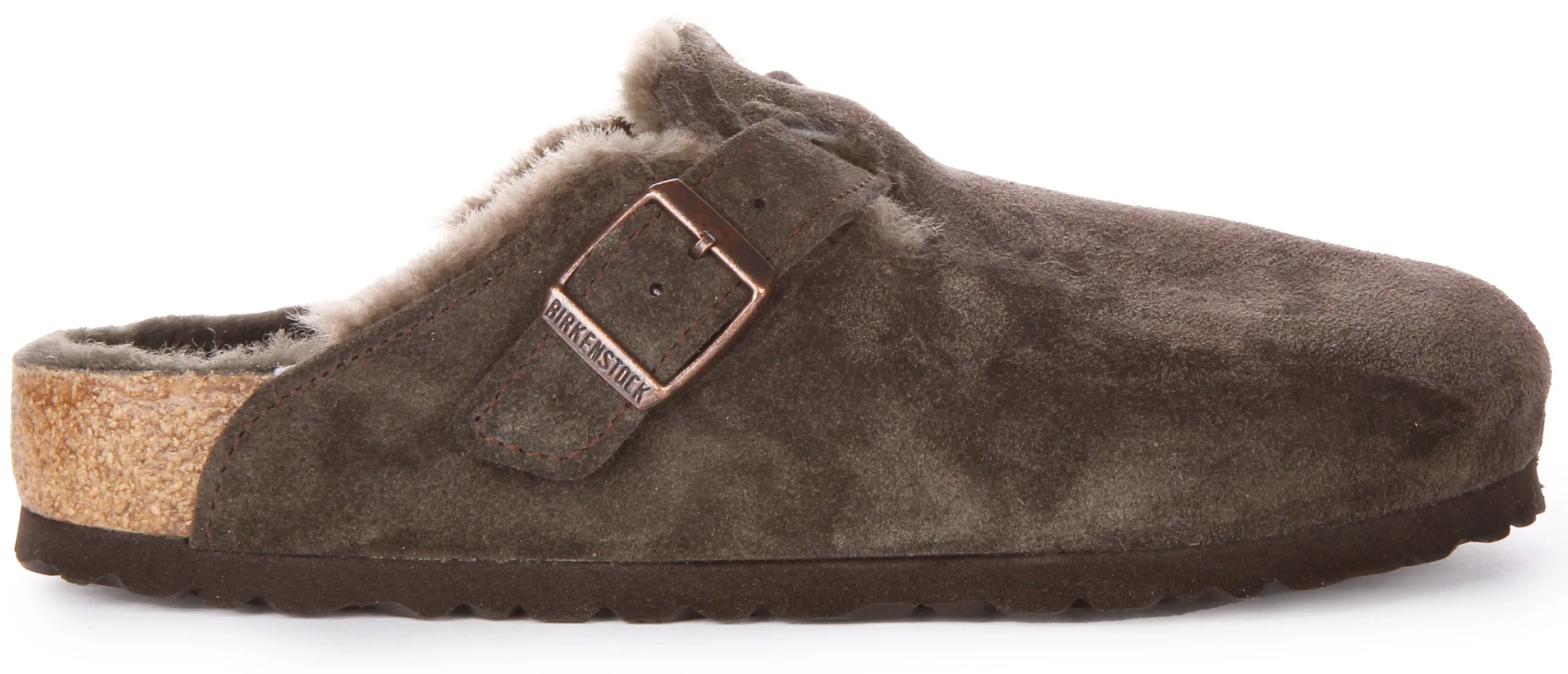 Birkenstock Boston Shearling In Moca For Women | Regular Fit