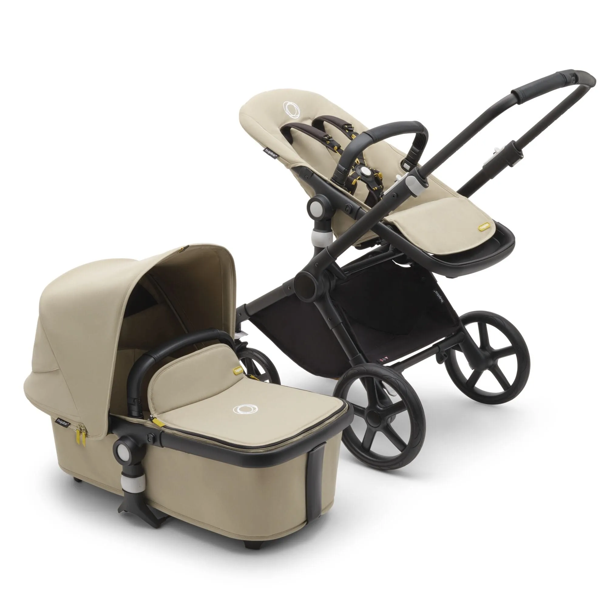 Bugaboo Fox Cub Essential Bundle - Black/Desert Beige/Desert Beige