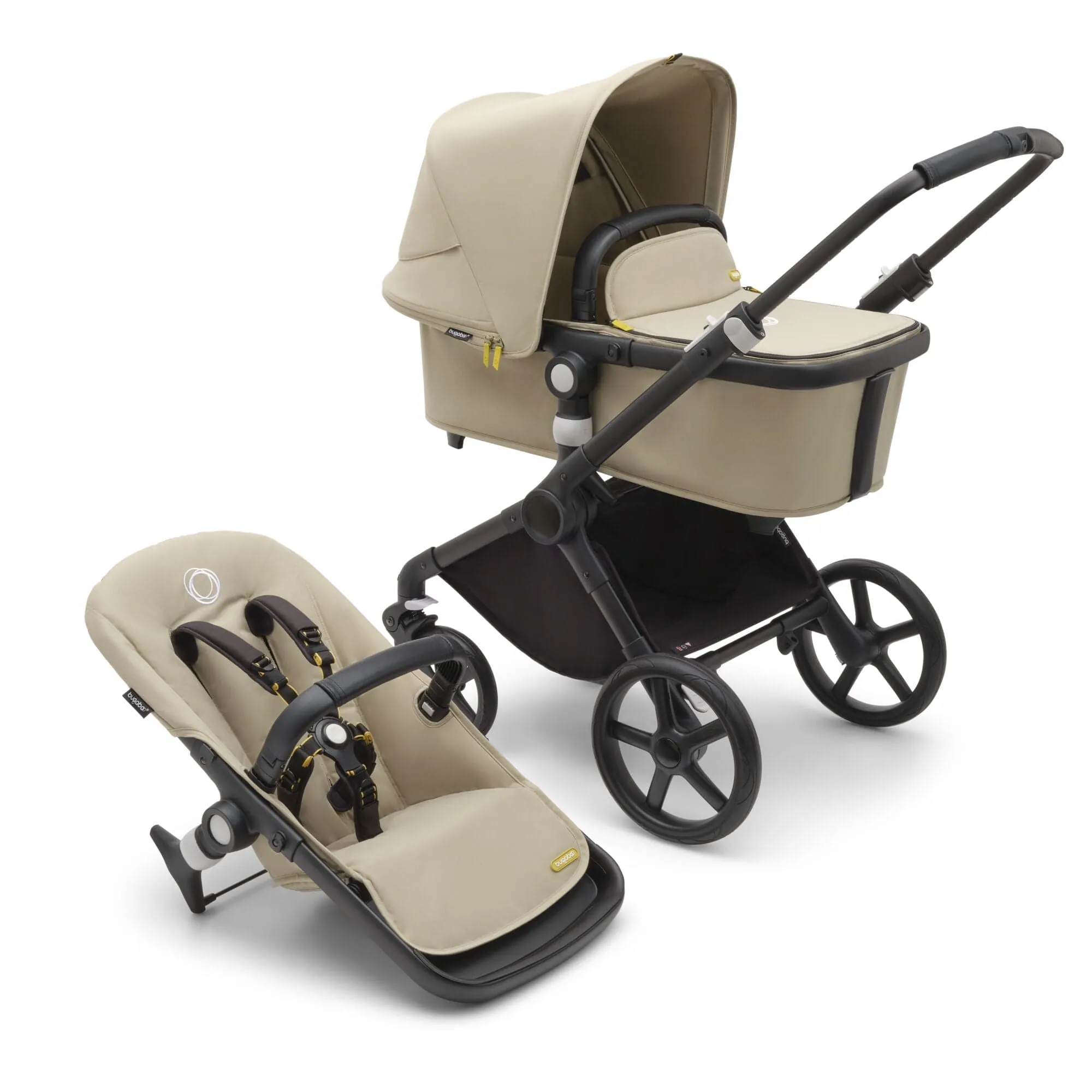 Bugaboo Fox Cub Essential Bundle - Black/Desert Beige/Desert Beige