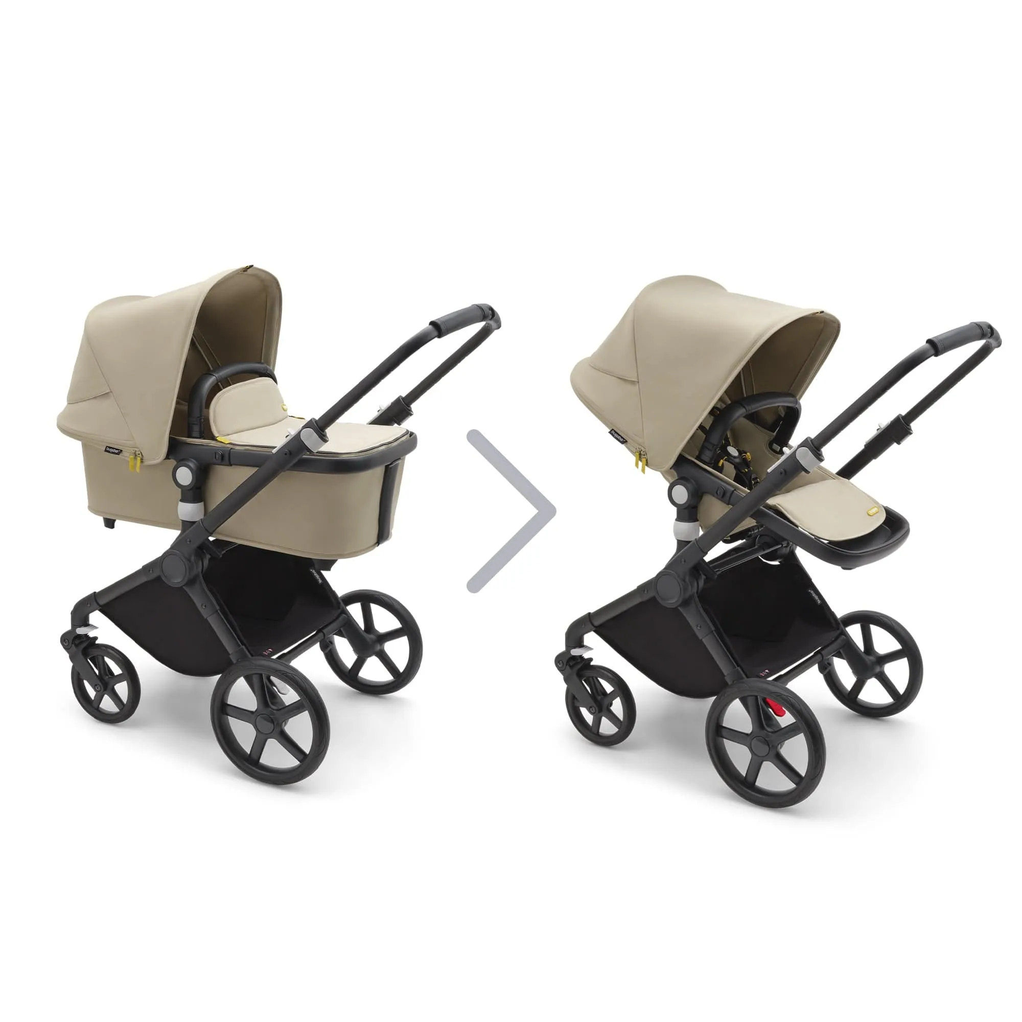 Bugaboo Fox Cub Essential Bundle - Black/Desert Beige/Desert Beige