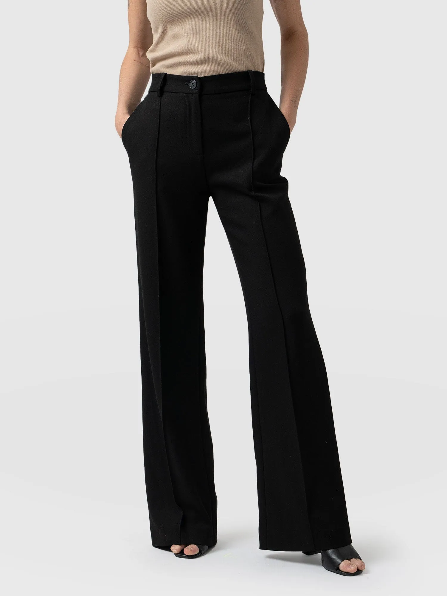 Cambridge Tailored Wide Leg Pant - Black