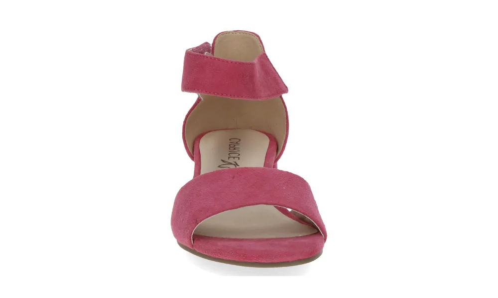 Caprice - Carla Suede Low Block Heel Fucshia