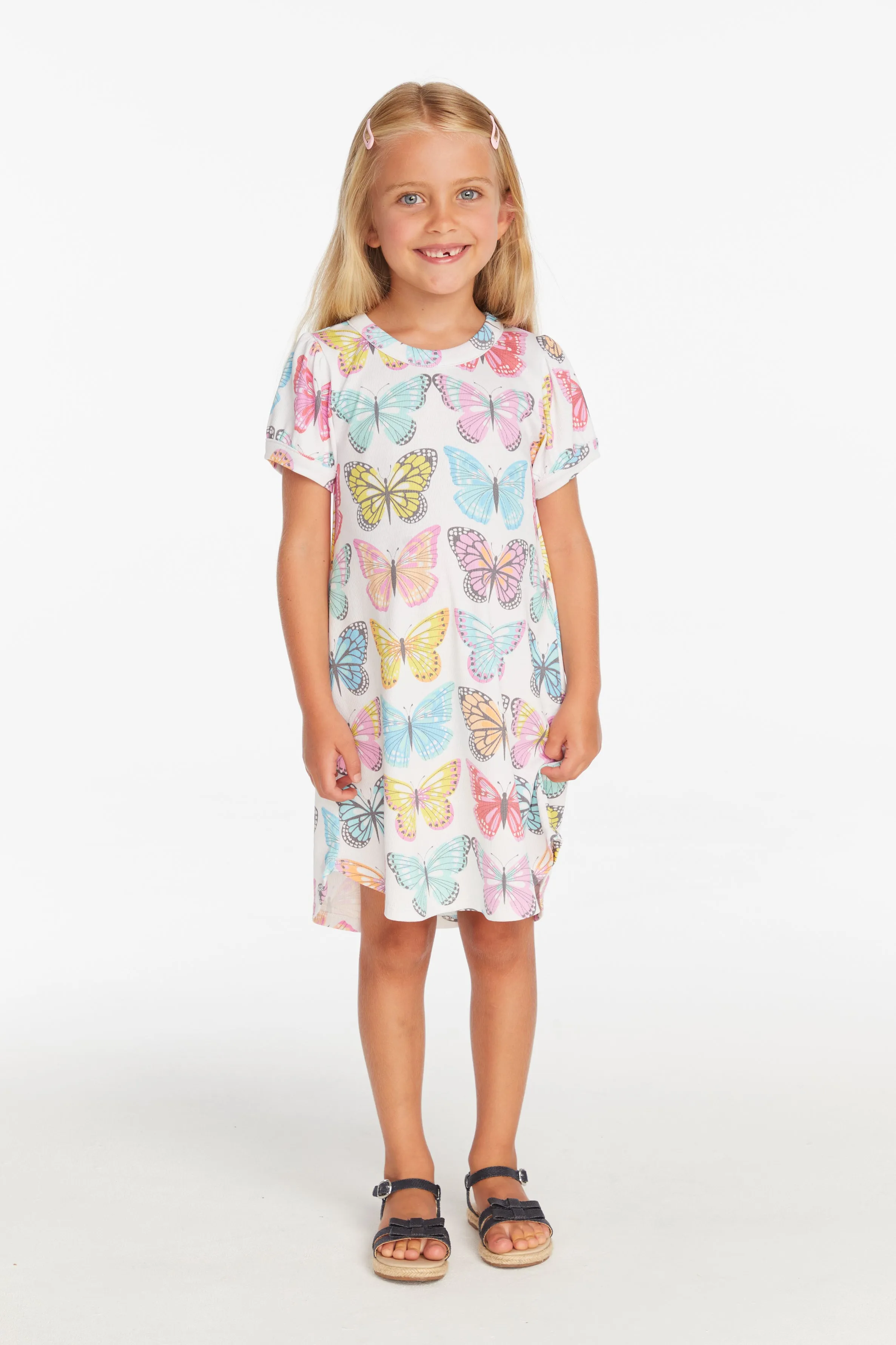 Chaser Puff Sleeve She's a Butterfly Dress