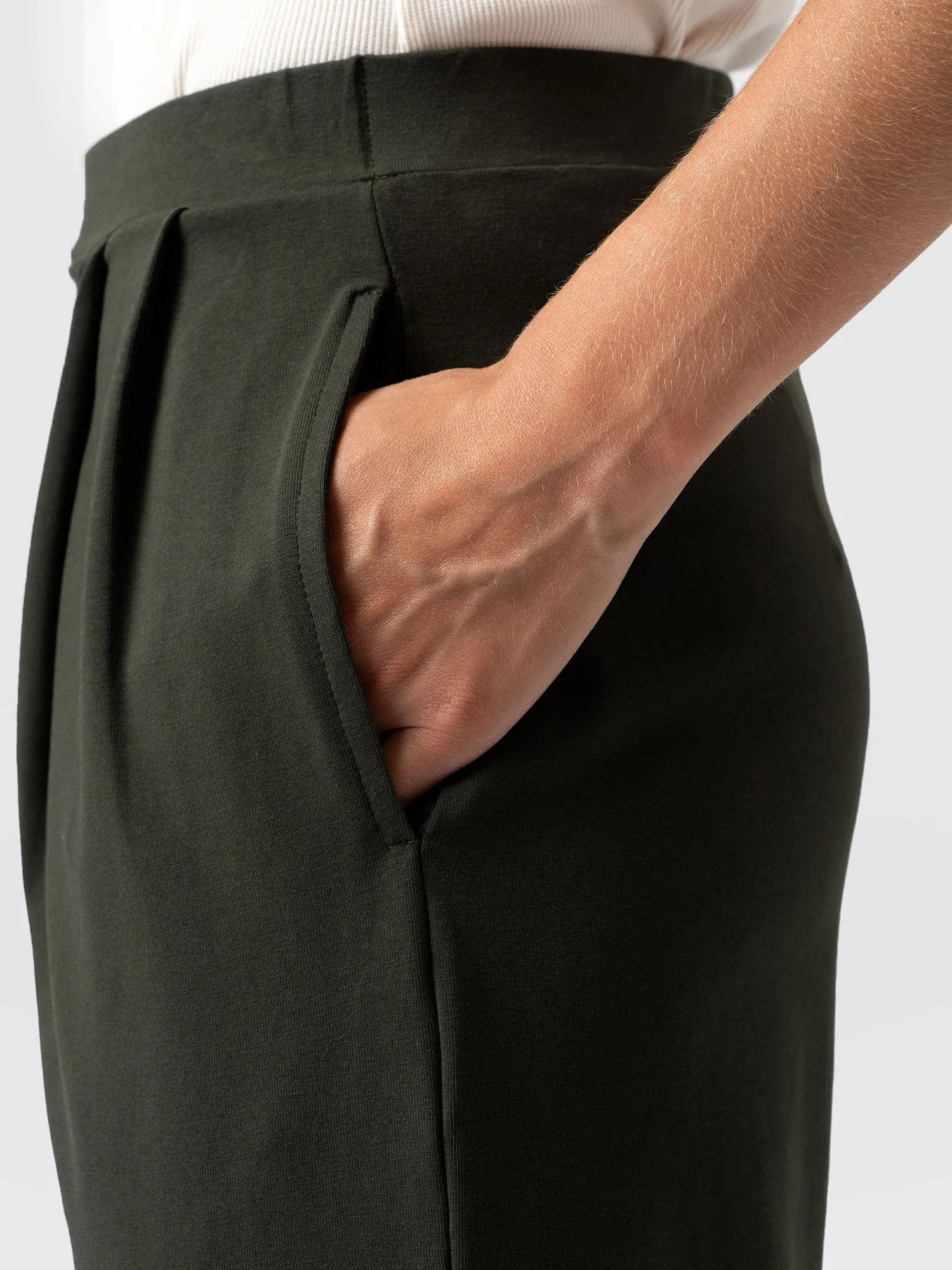 City Culotte - Khaki Pleats