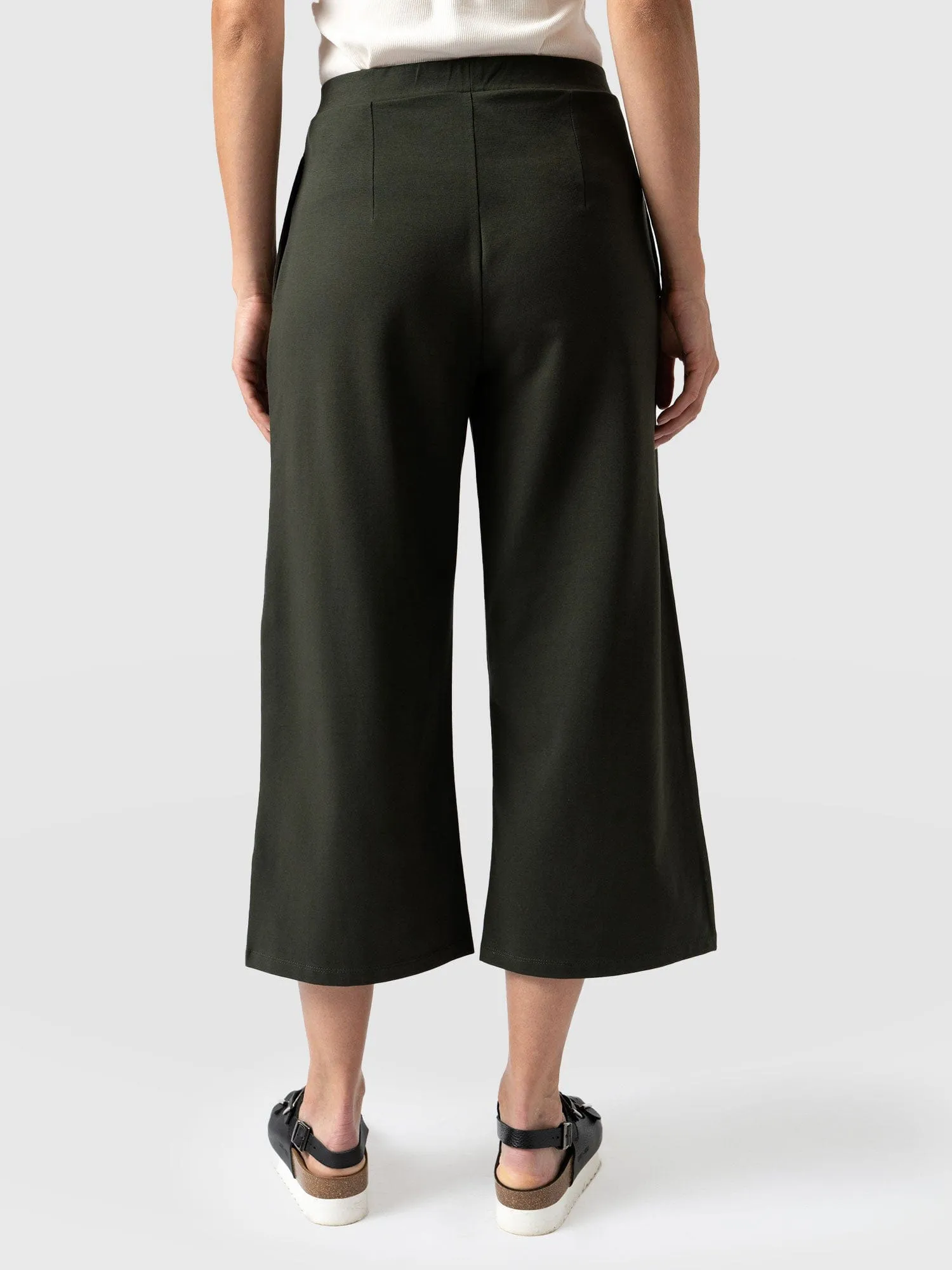 City Culotte - Khaki Pleats