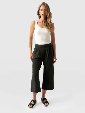 City Culotte - Khaki Pleats