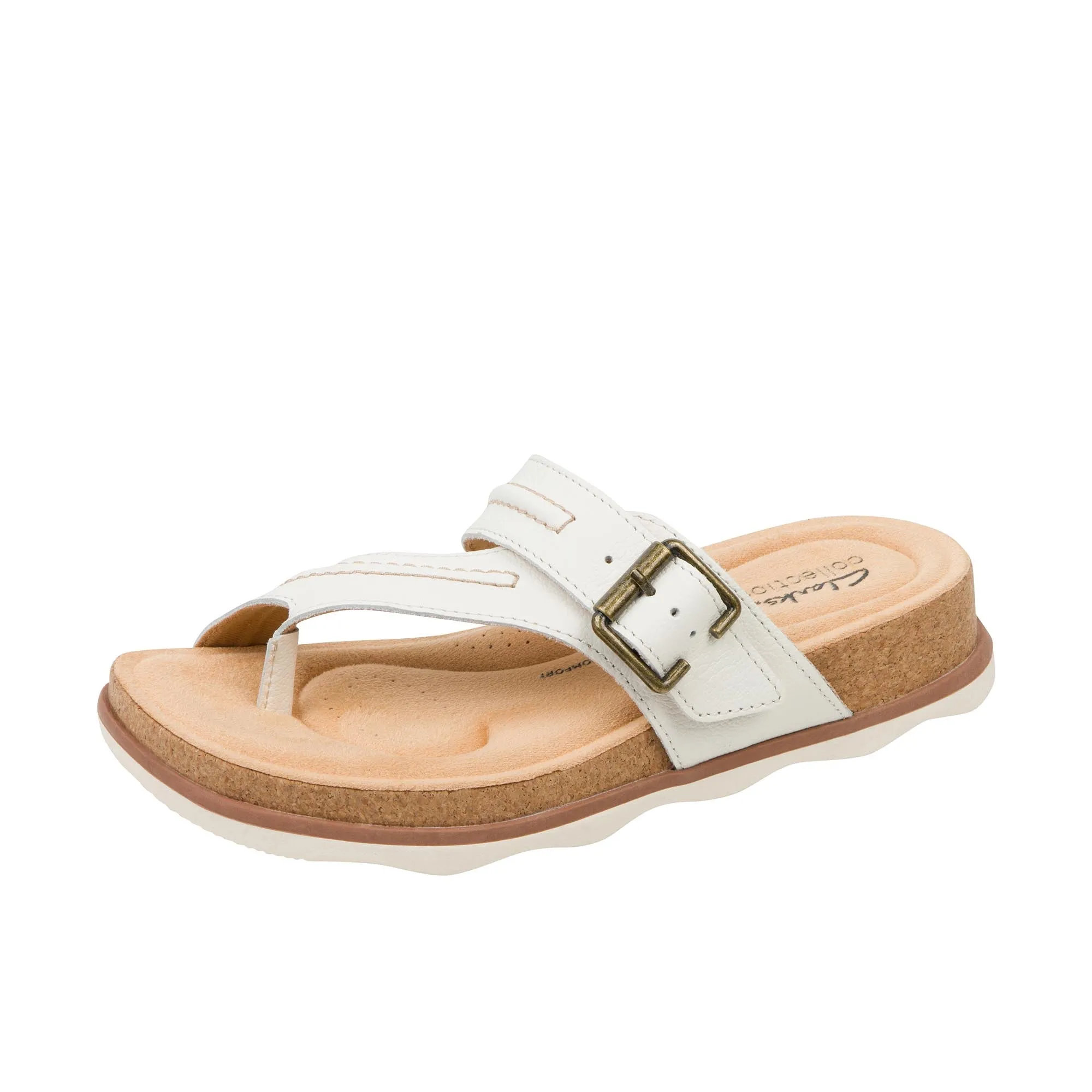 Clarks Womens Brynn Madi White Leather