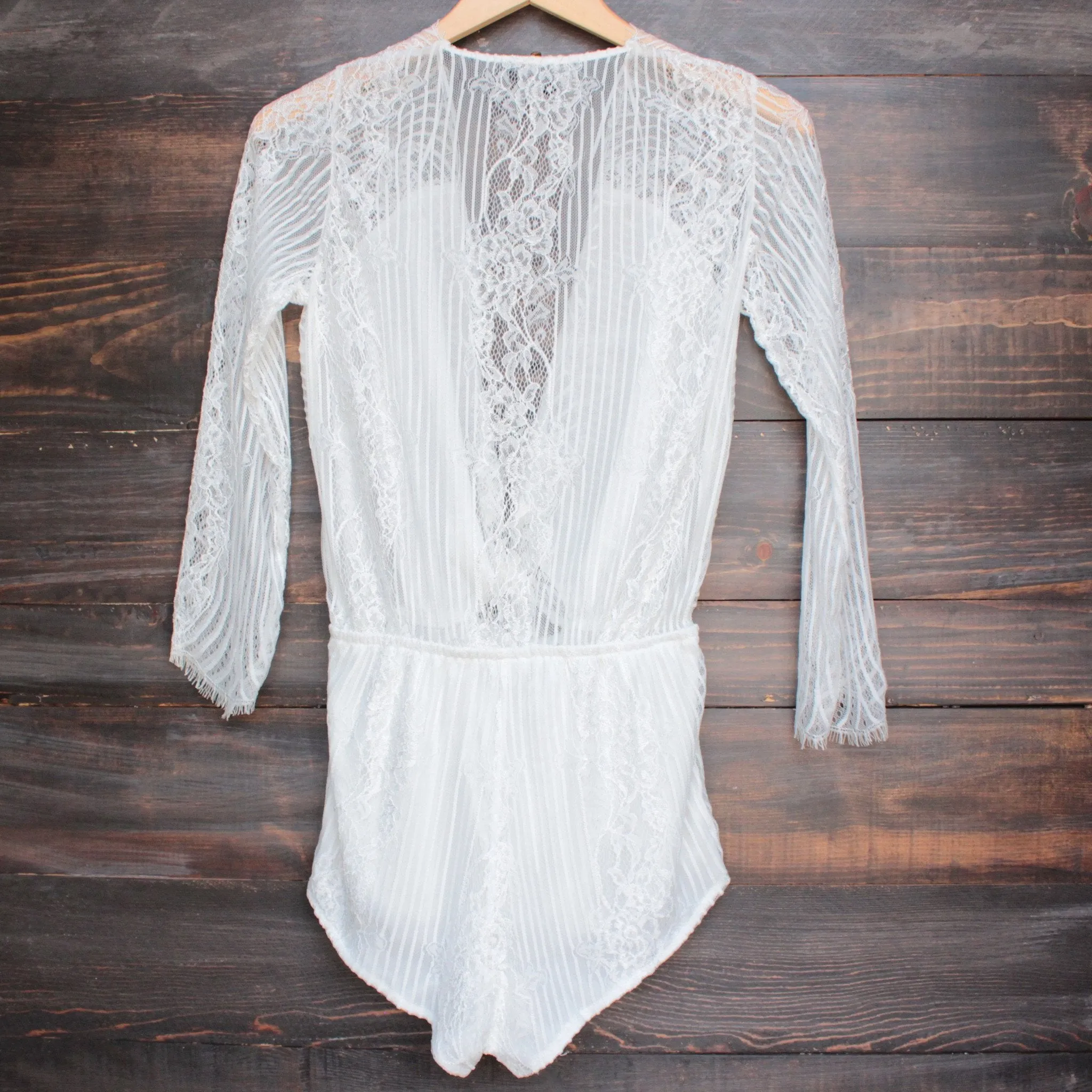 Cotton Candy LA - Cut To The Lace Romper - White