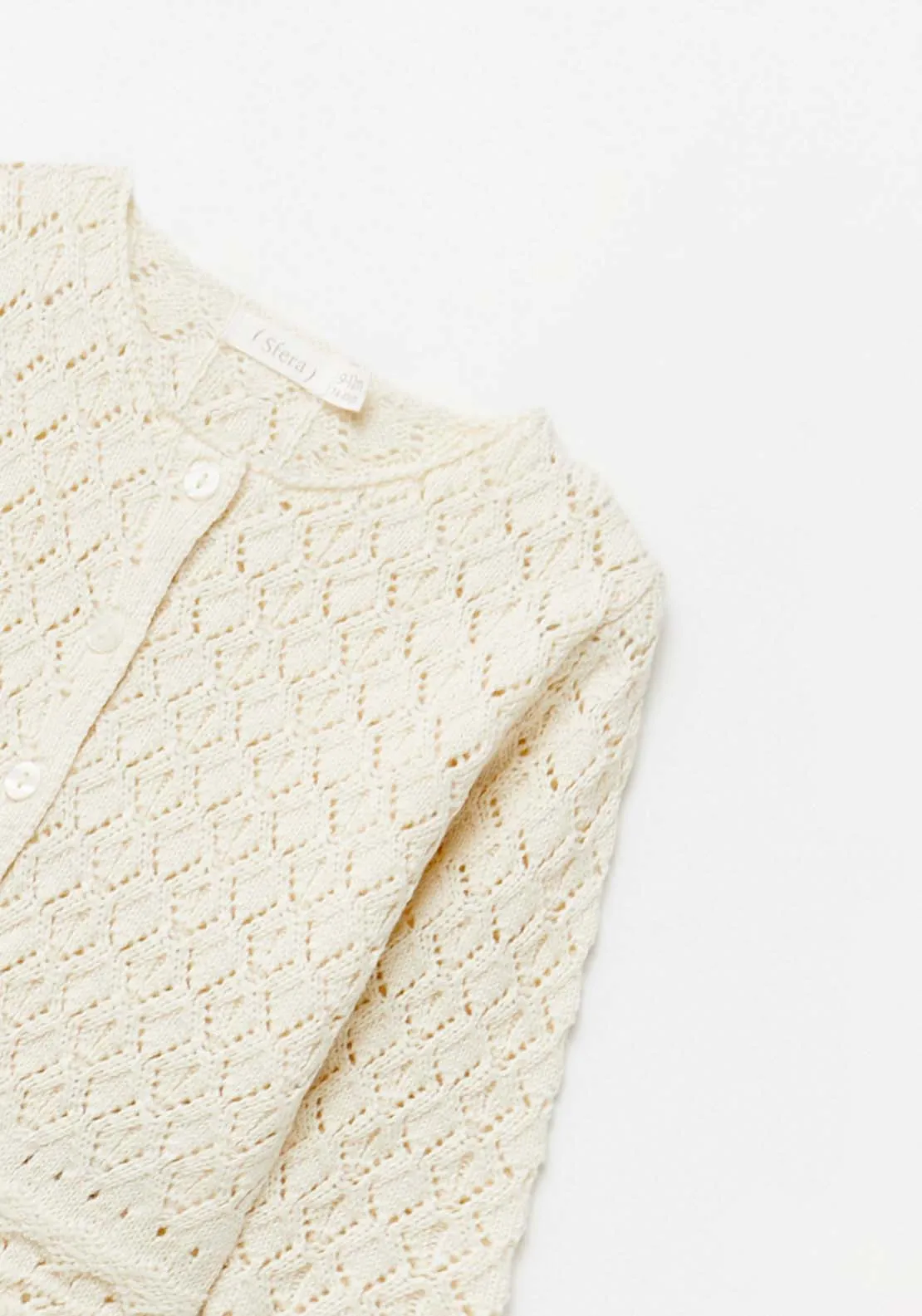 Crochet Cardigan - Beige