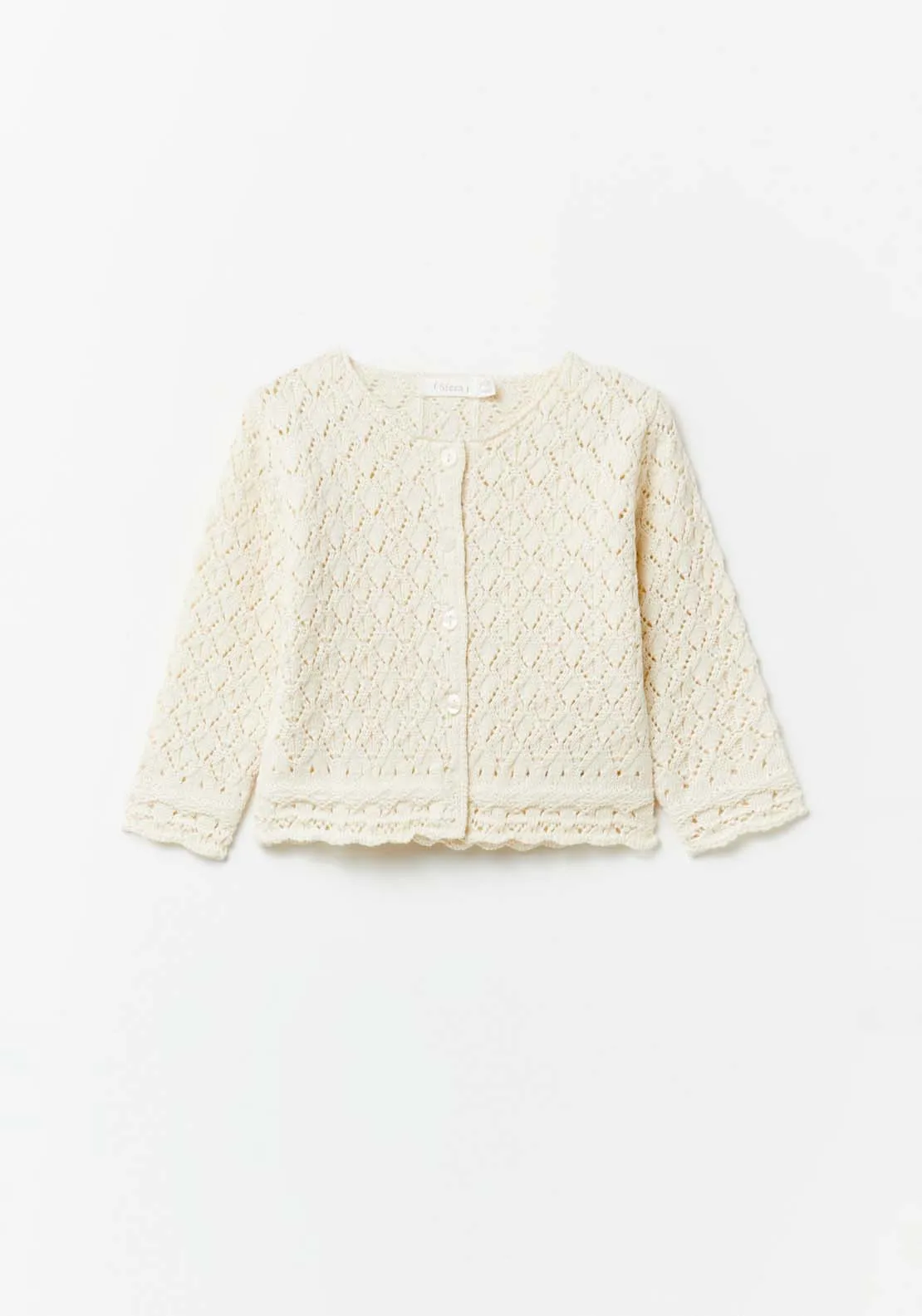 Crochet Cardigan - Beige