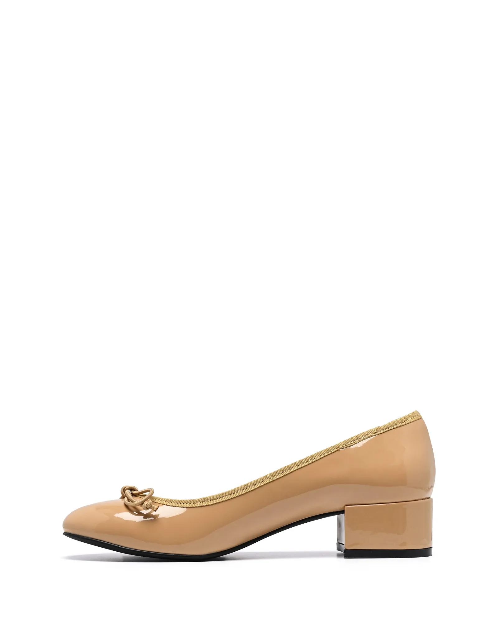 Diana Ballet Heel Caramel Patent