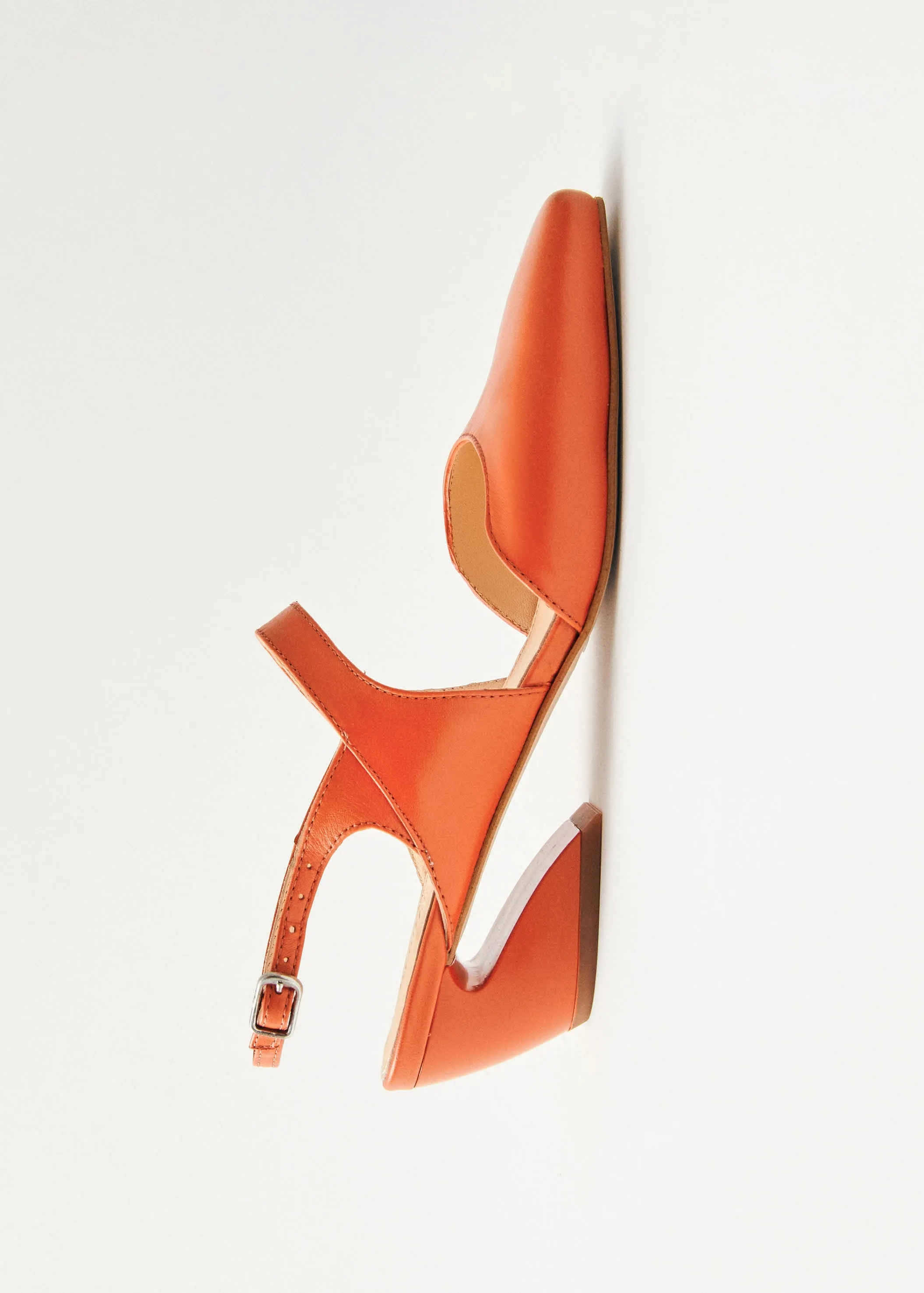 Emelia Orange Leather Pumps