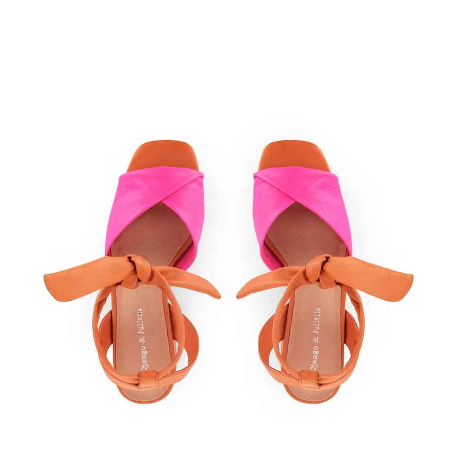 FEARNA - HOT PINK BRIGHT ORANGE LEATHER