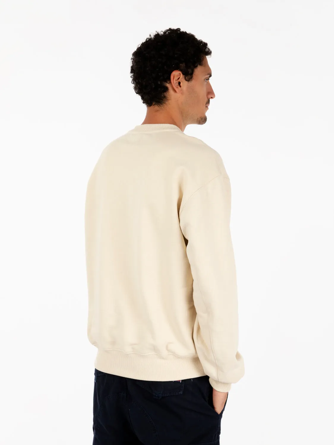 Felpa crewneck beige