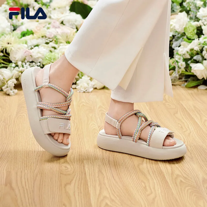 FILA CORE Women's CHURRO FASHION MODERNO Sandals (Cream/White)