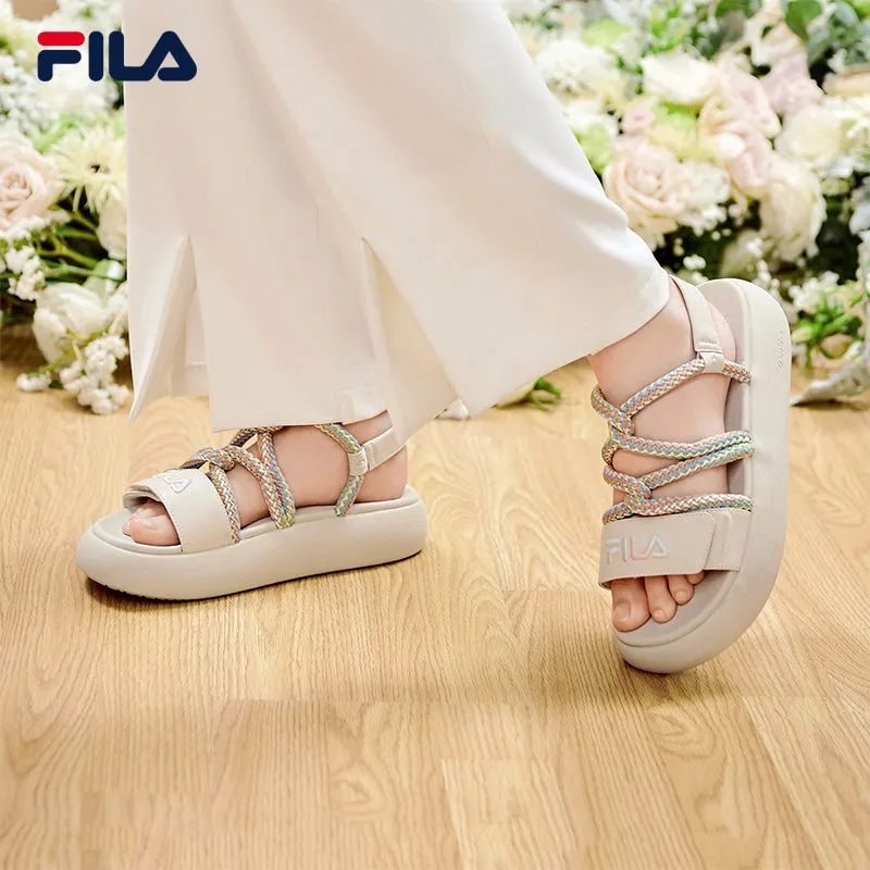 FILA CORE Women's CHURRO FASHION MODERNO Sandals (Cream/White)