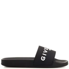 Givenchy Black slides with logo