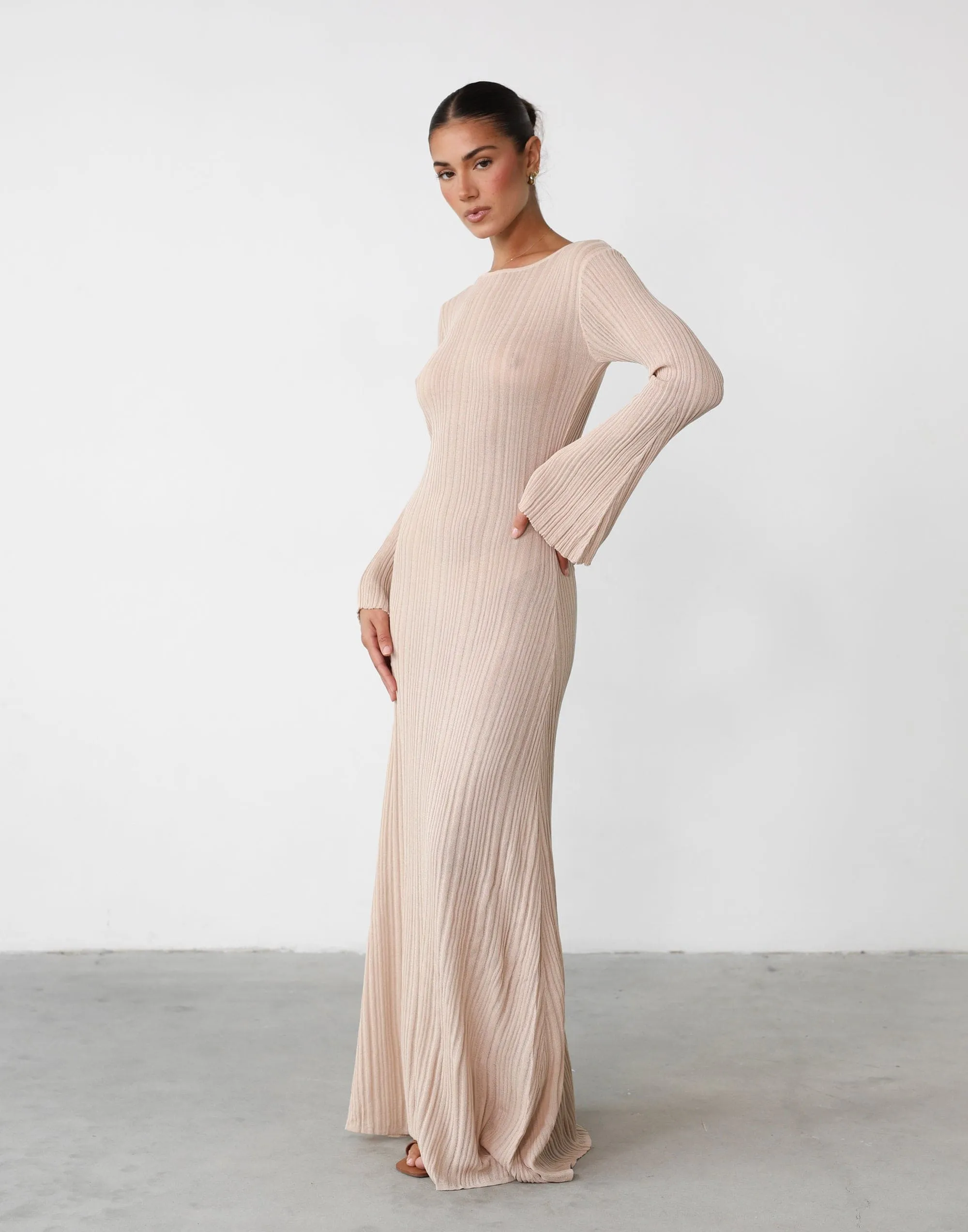 Harmonia Maxi Dress (Beige)