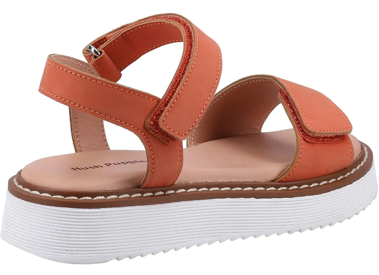 Hush Puppies Cassie Womens Leather Touch-Fastening Sandal