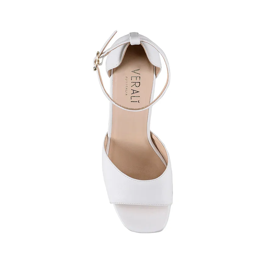 India Platform Heels - White Smooth