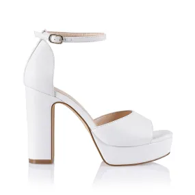 India Platform Heels - White Smooth