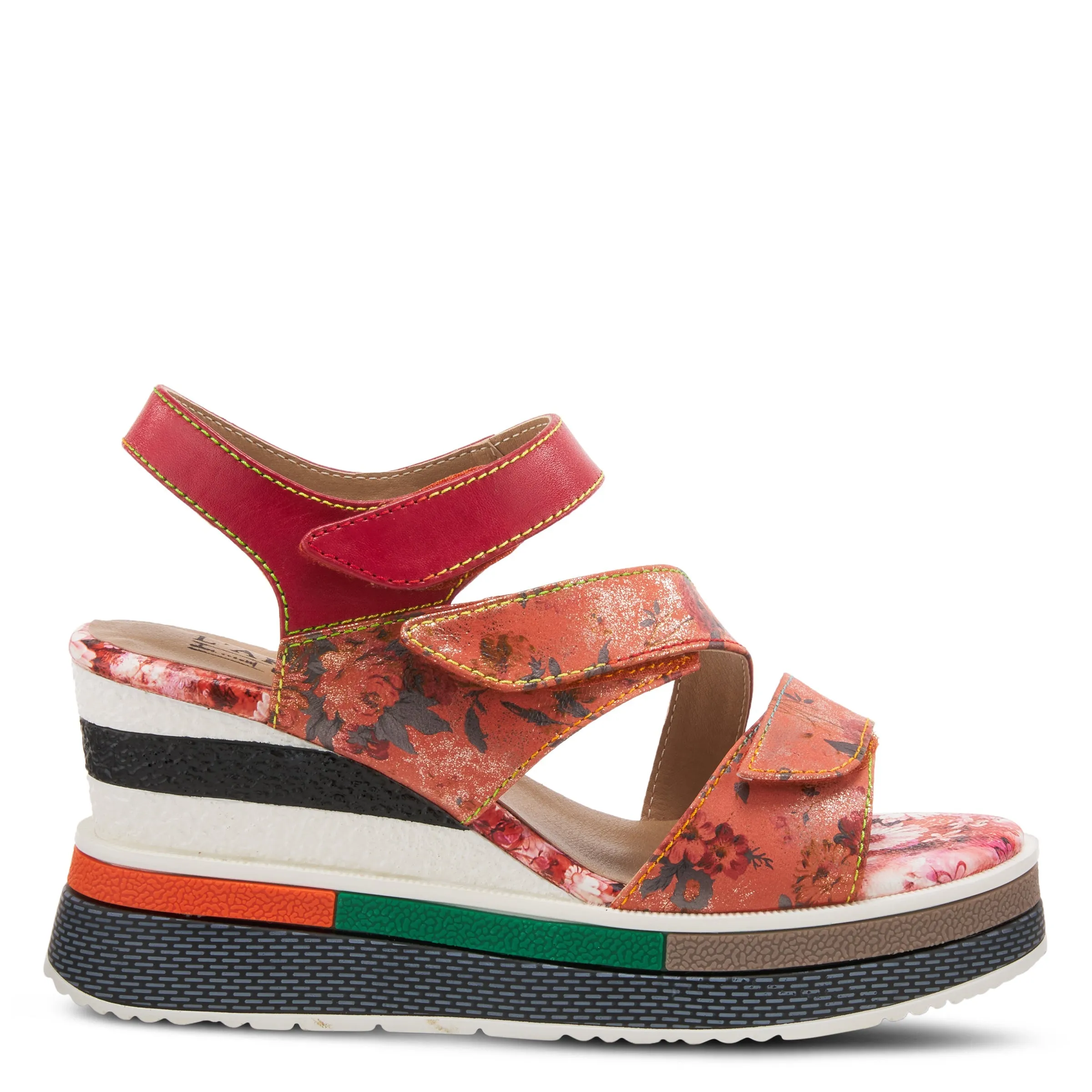 L'ARTISTE AKOKOMO-FLEUR SLINGBACK SANDALS