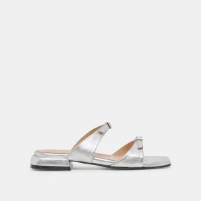 LAVERN SANDALS SILVER METALLIC LEATHER