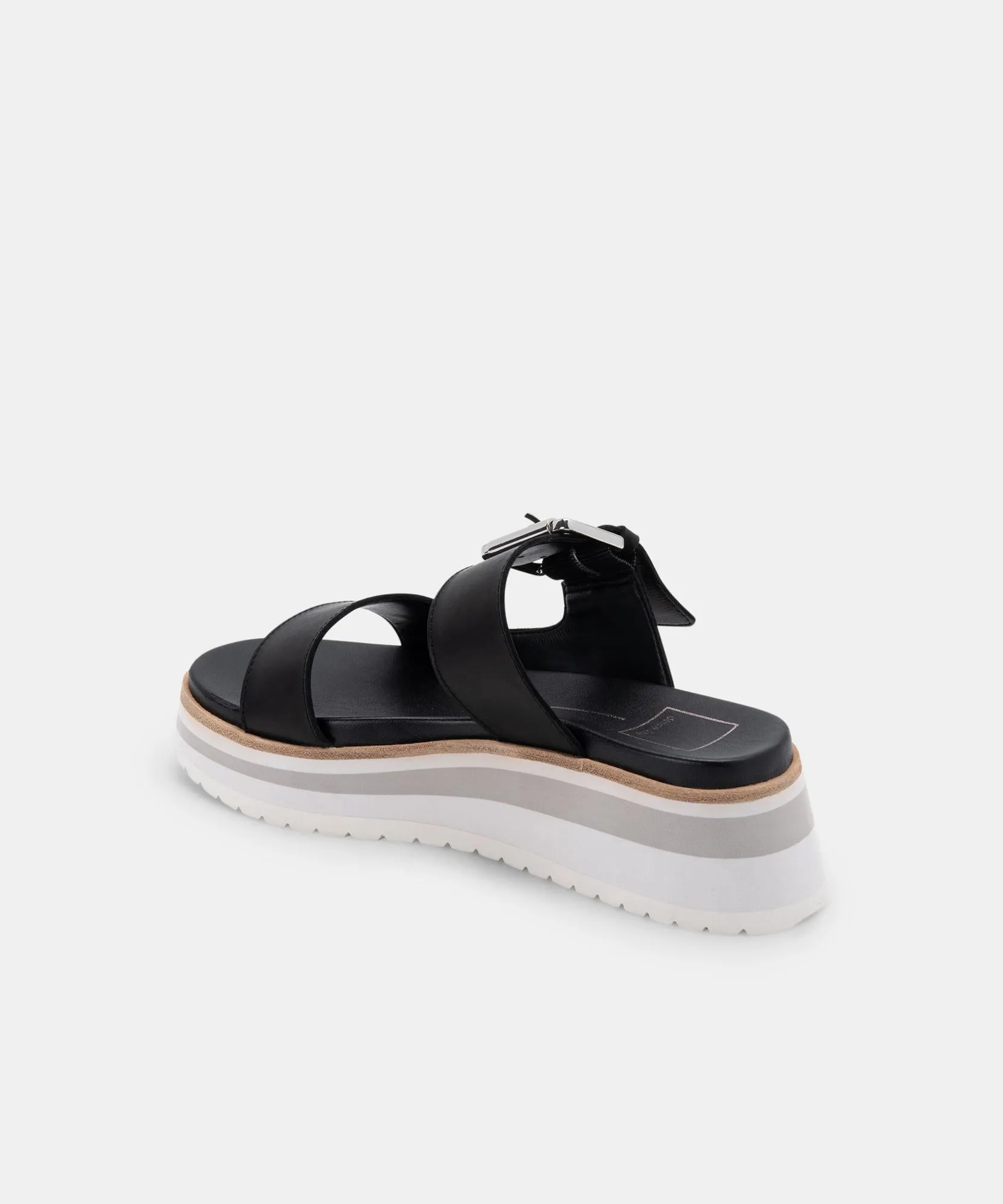 MACEN SANDALS BLACK LEATHER re:vita