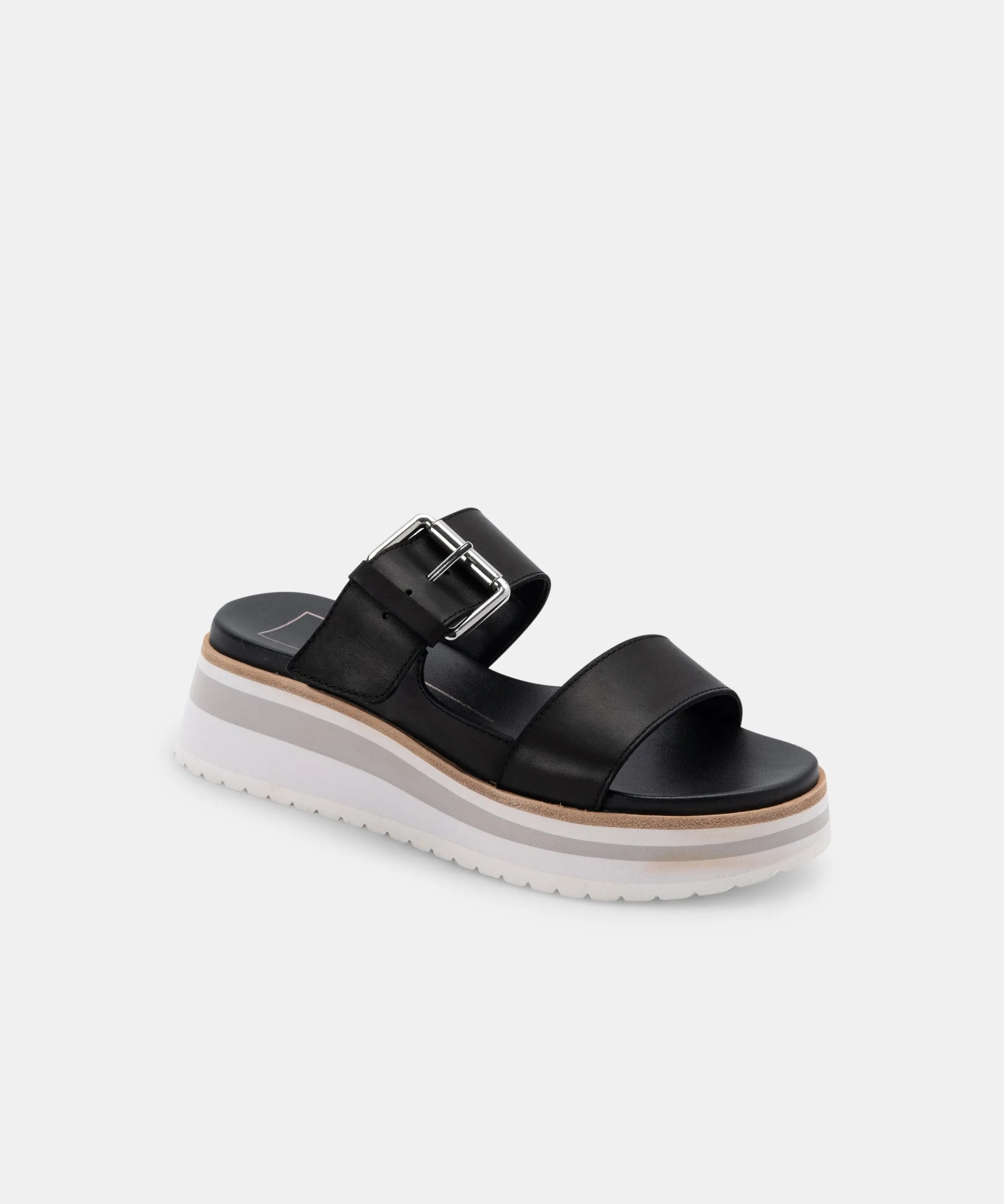 MACEN SANDALS BLACK LEATHER re:vita