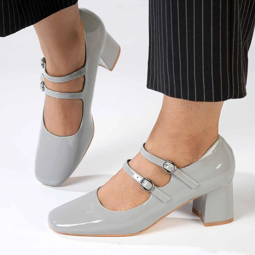 Madison Baran Block Heel - Grey