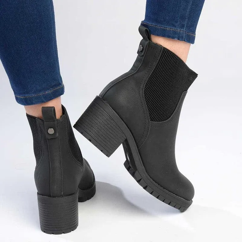 Madison Ella Chunky Ankle Boot - Black