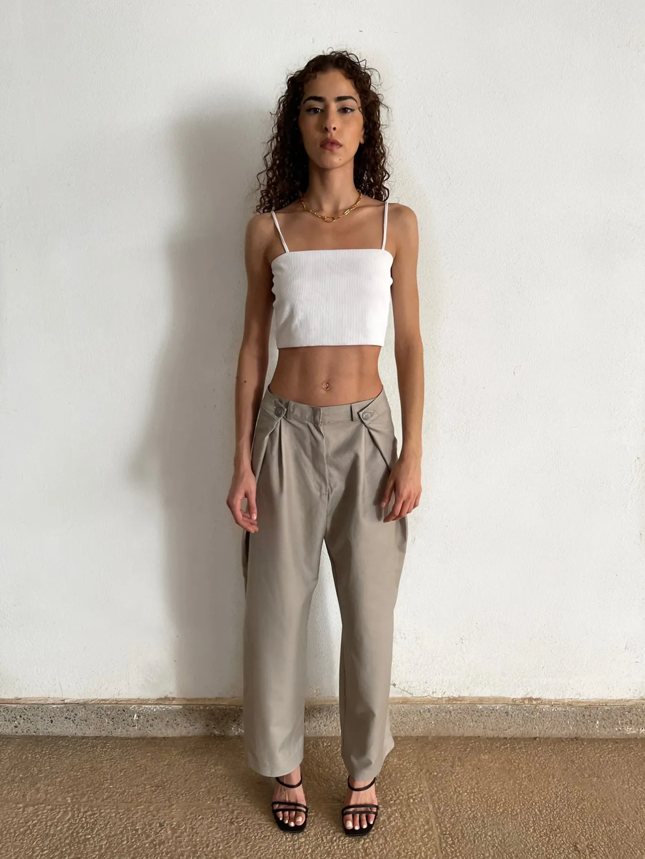 MAISON BEIGE PANTALON AJUSTABLE "GREIGE"