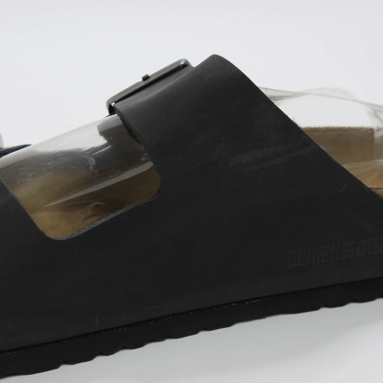 Mens Birkenstock Arizona Two Strap Oiled Black Leather